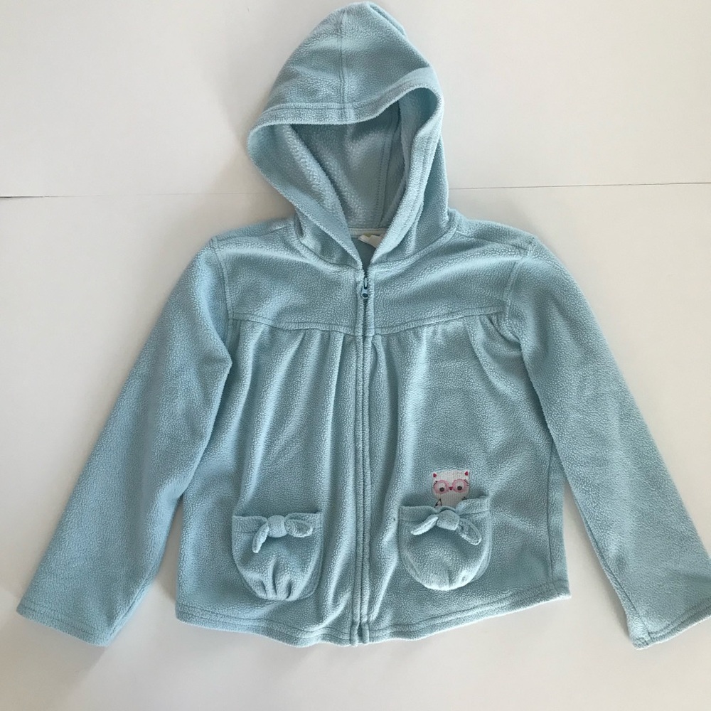 Crazy 8 Girls Blue Owl Hoodie Size 5